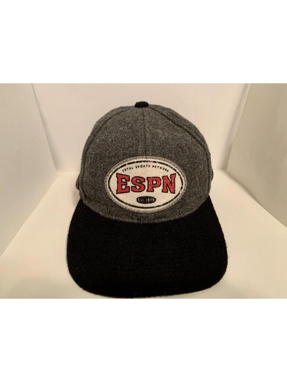 Rare Vintage Wool ESPN SnapBack -  Total Sports Network - Leather Strap